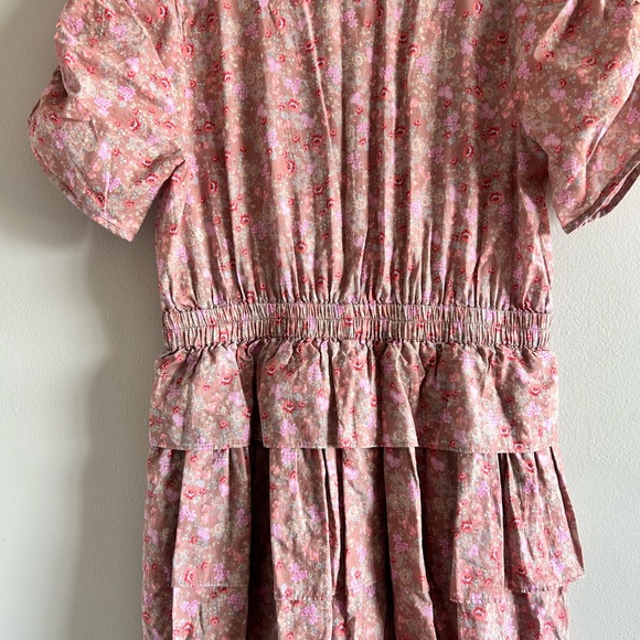 LoveShackFancy Roth Dress | Warm Taupe Sienna Floral | Size Large - Picture 12 of 15